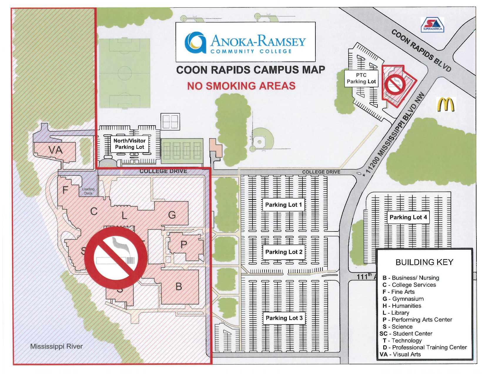 ARCC Coon Rapids Designated Smoking Areas